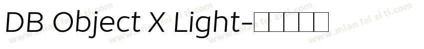 DB Object X Light字体转换